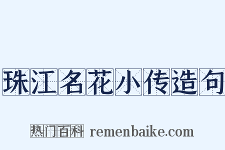 珠江名花小传造句是什么意思的图片
